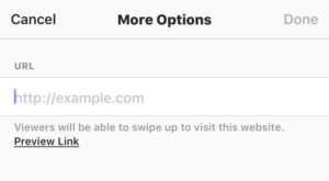how to add a website link to an instagram story