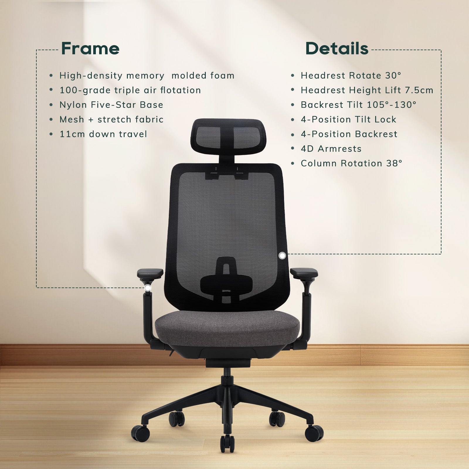 COLAMY ATLAS-01 Executive Ergonomic Office Chair