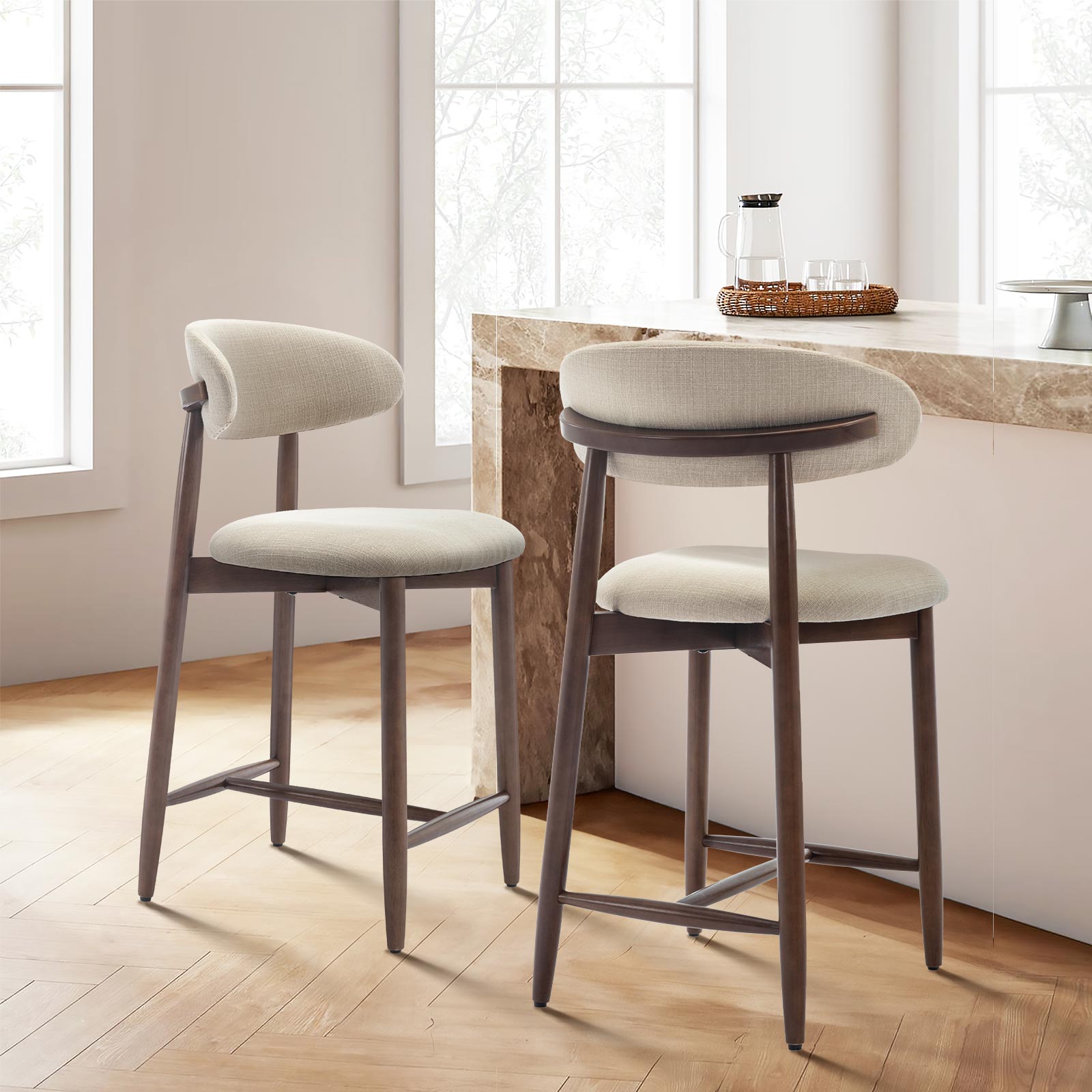 COLAMY ARLA Scandi Minimalist Dining Chair